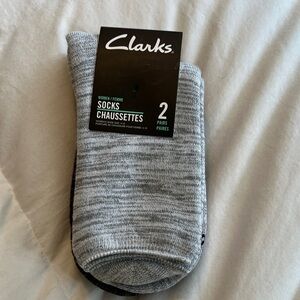 Clarks Women’s Casual Gray and Black Socks - 2 Pack